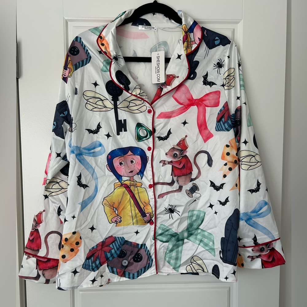Cartoon Print Pajama Set Size M